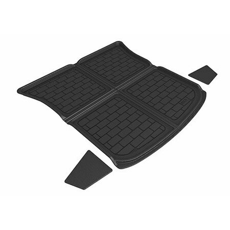 3D MATS USA Direct Fit, Raised Edge, Black, Thermoplastic Rubber Of Carbon Fiber Texture, Non-Skid M1TL0171309